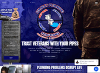 Combat Plumbing Website from Portfolio of Andrew Kauffman