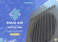Snug Air HVAC Website from Portfolio of Andrew Kauffman