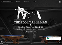 The Pool Table Man Website from Portfolio of Andrew Kauffman